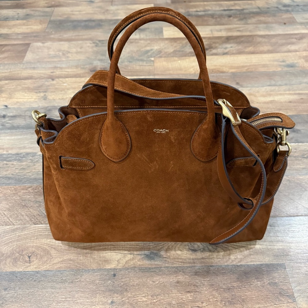 Coach Empire Carryall 40 Brown Suede